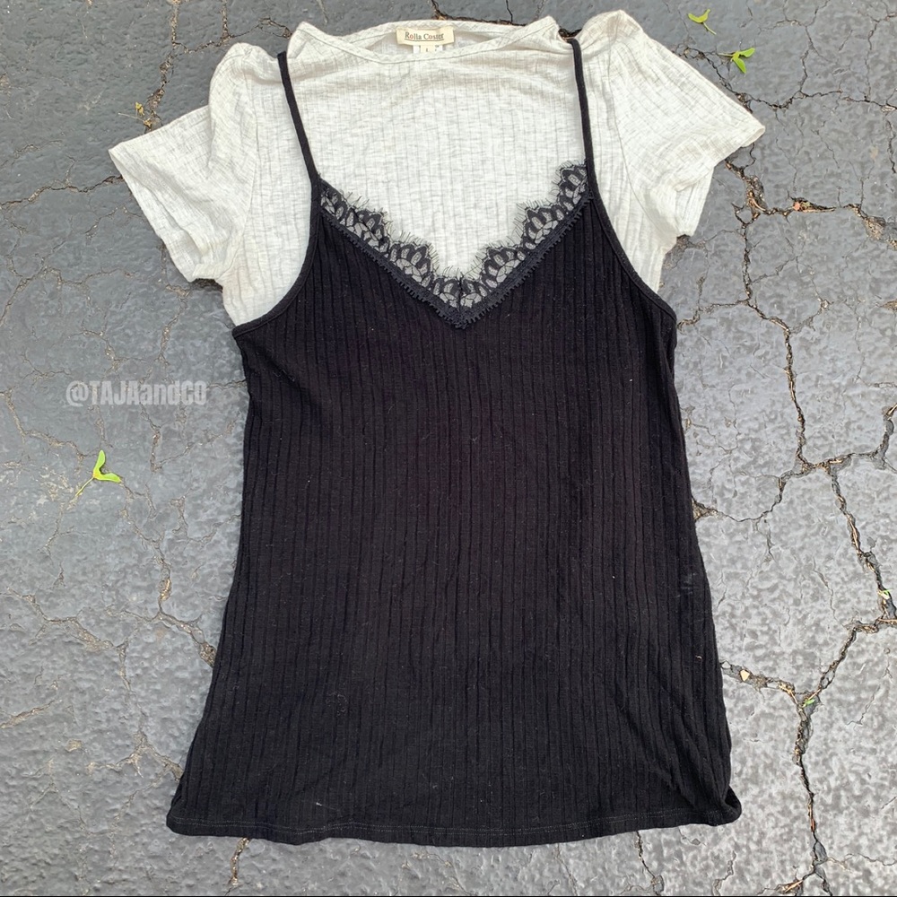 rolla coaster: Clueless 90s Layer Cami T Combo Top